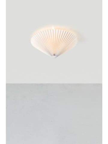 Marksljöd Plafonnière "Plisado" wit - (H)20 x Ø 48 cm