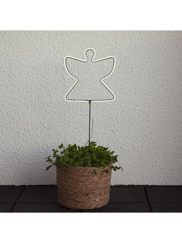 STAR Trading LED-Gartenstecker "Neon Angel" in Schwarz/ Weiß - (B)23,5 x (H)65 cm