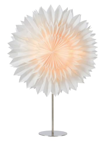 Marksljöd Lampa stołowa "Solina" w kolorze biało-srebrnym - 48 x 75 x 16 cm