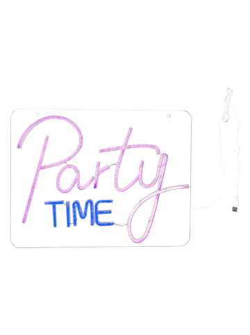 STAR Trading Dekoracja ścienna LED "Plexy" w kolorze jasnoróżowo-błękitnym - 36 x 48 cm