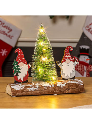 Hollybell Dekoracyjna lampa LED w kolorze zielono-czerwonym - 19,8 x 18,5 x 5,5 cm