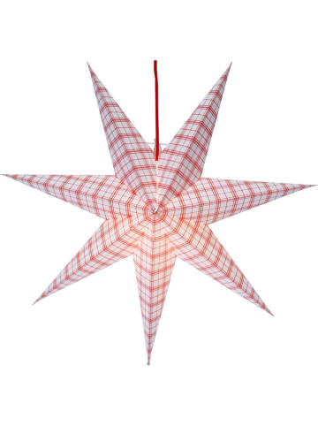STAR Trading Papierowa gwiazdka "Lisa" w kolorze biało-czerwonym - Ø 54 cm