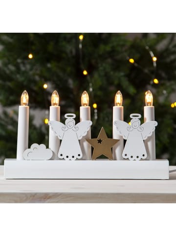 STAR Trading Lampa dekoracyjna "Julia" w kolorze białym - 28 x 15 x 6 cm