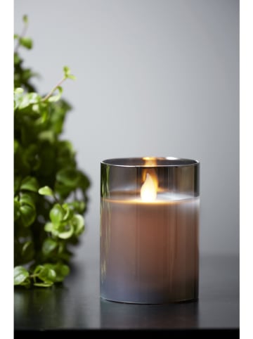 STAR Trading Świecznik LED "M-Twinkle" w kolorze czarnym - wys. 10 x Ø 7,5 cm