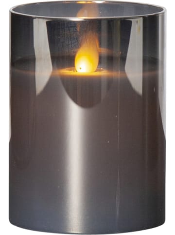 STAR Trading Świecznik LED "M-Twinkle" w kolorze czarnym - wys. 10 x Ø 7,5 cm