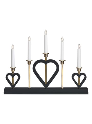 Marksljöd Adventsleuchter "Melissa" in Schwarz/ Gold - (B)50 x (H)39 cm