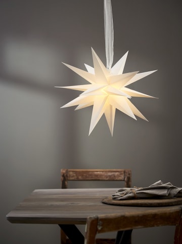 STAR Trading Gwiazda papierowa "December" w kolorze białym - Ø 35 cm