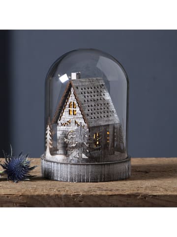 STAR Trading Dekoracja LED "Kupol" w kolorze brązowym - wys. 17,5 x Ø 12,5 cm