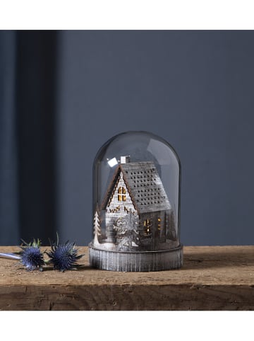 STAR Trading Dekoracja LED "Kupol" w kolorze brązowym - wys. 17,5 x Ø 12,5 cm