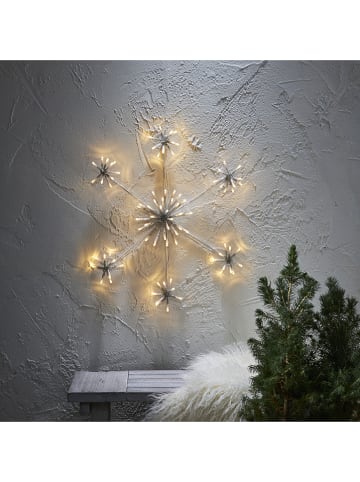 STAR Trading Dekoracyjna zawieszka LED "Flower Snowflake" w kolorze białym - 50 x 50 cm