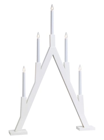 Marksljöd Adventsleuchter "Bjurfors" in Weiß - (B)56 x (H)77 cm