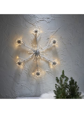 STAR Trading LED-Silhouette "Flower Snowflake" in Weiß - Ø 60 cm