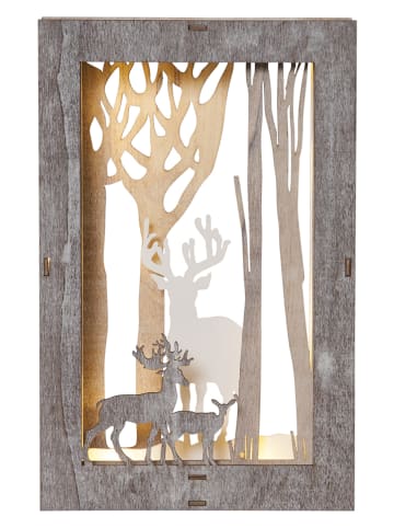 STAR Trading LED-Dekobild "Fauna" in Warmweiß - (B)18 x (H)28 cm