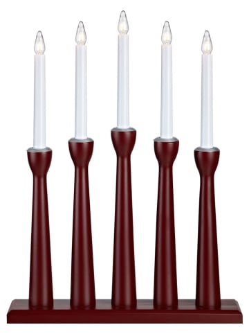 Marksljöd Adventsleuchter "Mäserkär" in Rot - (B)36 x (H)49 cm