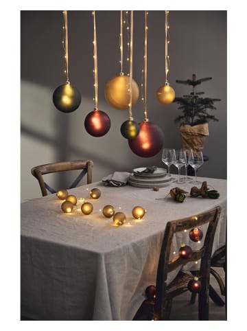 STAR Trading LED-Glaskugel "Bliss" in Grün - (L)10 cm