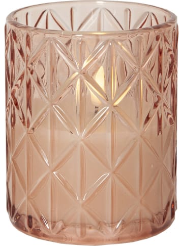 STAR Trading Świecznik LED w kolorze beżowym