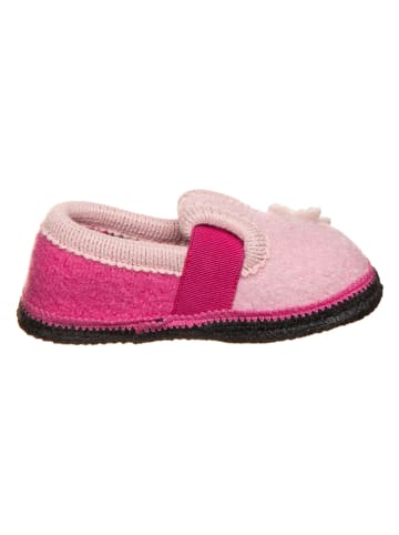 lamino Hausschuhe "Blume" in Rosa/ Pink