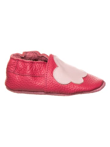 lamino Leren kruipschoenen roze