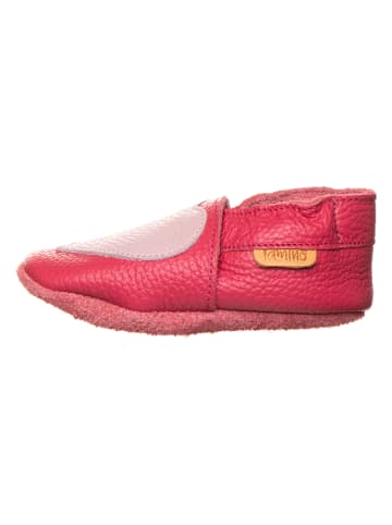 lamino Leder-Krabbelschuhe in Pink
