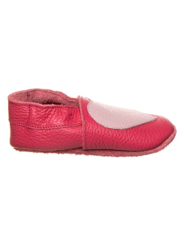 lamino Leder-Krabbelschuhe in Pink