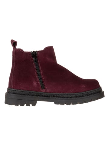 lamino Leder-Chelsea-Boots in Rot