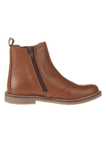 lamino Leren chelseaboots lichtbruin