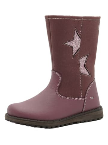 lamino Leder-Boots in Lila