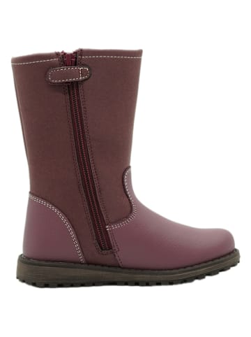 lamino Leder-Boots in Lila