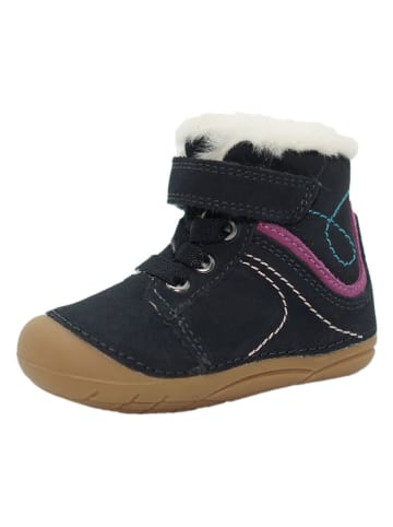 lamino Leren boots donkerblauw