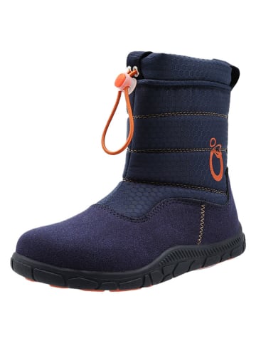 lamino Kozaki zimowe w kolorze granatowym do chodzenia na boso