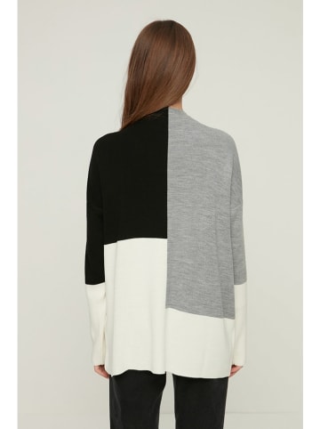 trendyol Sweter w kolorze szaro-czarno-białym