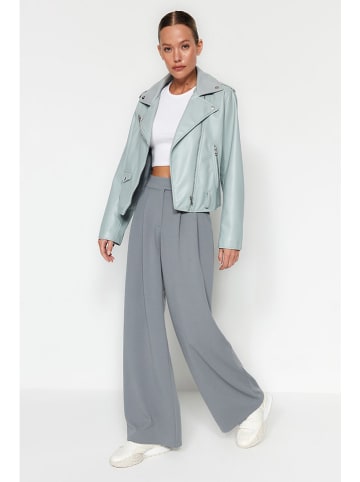 trendyol Spodnie w kolorze szarym