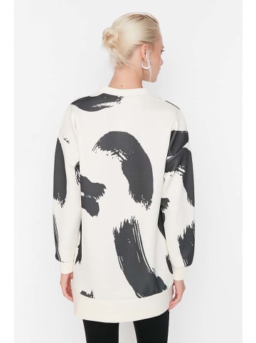 trendyol Bluza w kolorze kremowo-czarnym