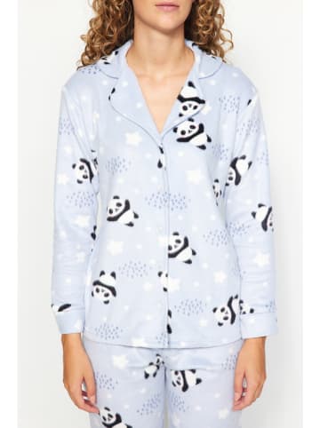 trendyol Piżama w kolorze błękitnym