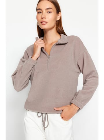 trendyol Bluza w kolorze beżowym