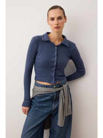 trendyol Bluse in Dunkelblau