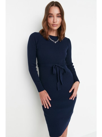 trendyol Gebreide jurk donkerblauw