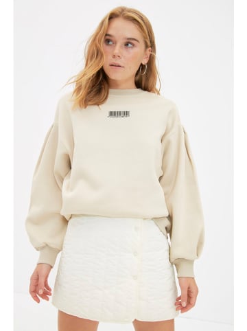 trendyol Bluza w kolorze beżowym