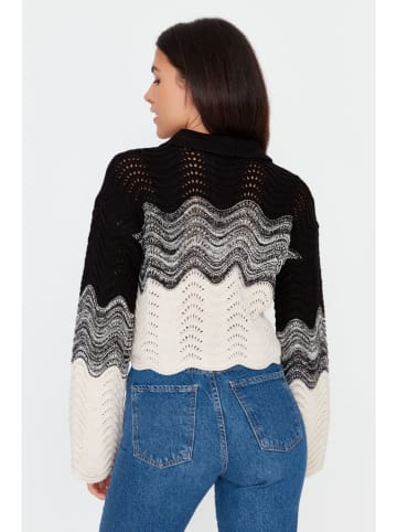 trendyol Trui zwart/crème