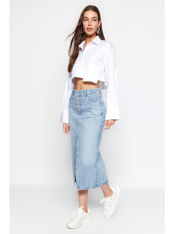 trendyol Spódnica dżinsowa w kolorze błękitnym