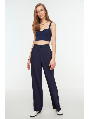 trendyol Marlenehose in Dunkelblau