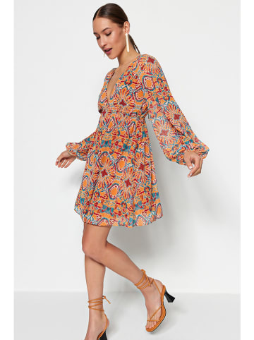 trendyol Jurk oranje/blauw