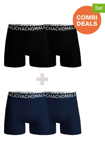 Muchachomalo 4-delige set: boxershorts zwart/donkerblauw