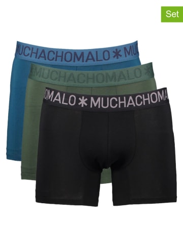 Muchachomalo 3-delige set: boxershorts blauw/kaki/zwart