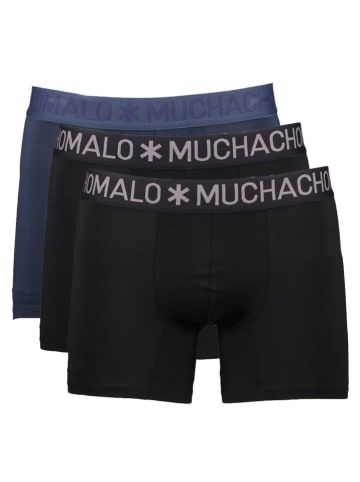 Muchachomalo 3er-Set: Boxershorts in Schwarz/ Dunkelblau