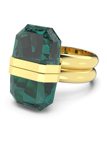 Swarovski Ring mit Kristall in Gold/ Grün