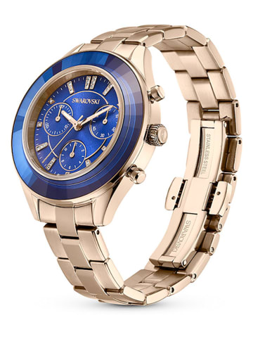 Swarovski Chronograph in Gold/ Blau
