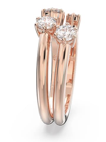 Swarovski Rosévergold. Ring mit Edelsteinen