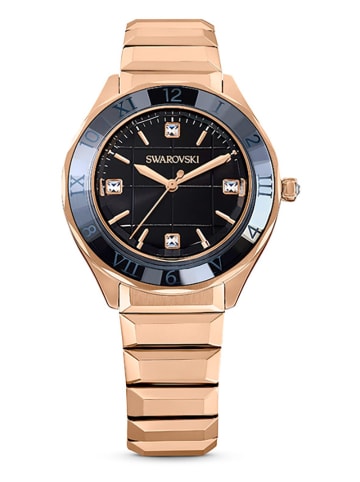 Swarovski Quarzuhr in Rosévegold/ Schwarz