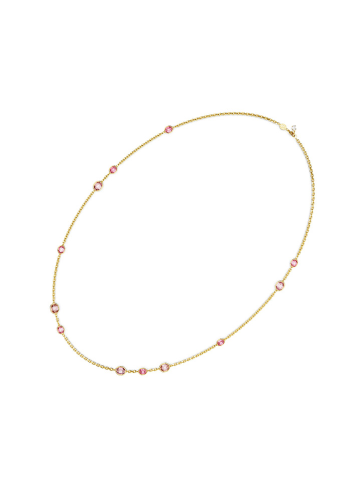 Swarovski Vergold. Halskette mit Schmuckelementen - (L)100 cm